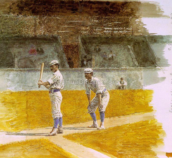 Baseball Players Practicing - 托马斯·伊肯斯